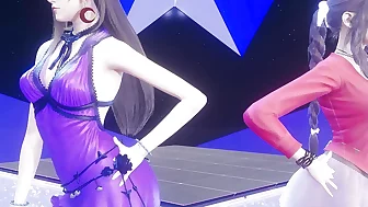 MMD TAEYEON - INVU Aerith Tifa Lockhart Hot Kpop Dance Final Fantasy Uncensored Hentai