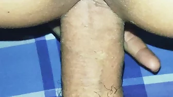 Close-up of my cock getting warm inside my step sister