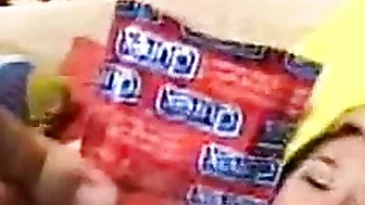 Hot Korean babe on period gets fucked!