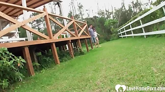 Fingering and fucking a hot Asian slut