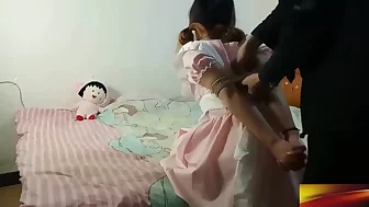 Chinese Beauty Ball Gagged