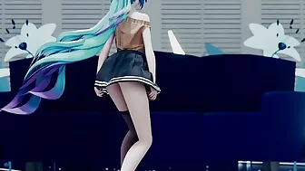 Adult Miku - Dancing In Sexy Skirt + Gradual Undressing (3D HENTAI)